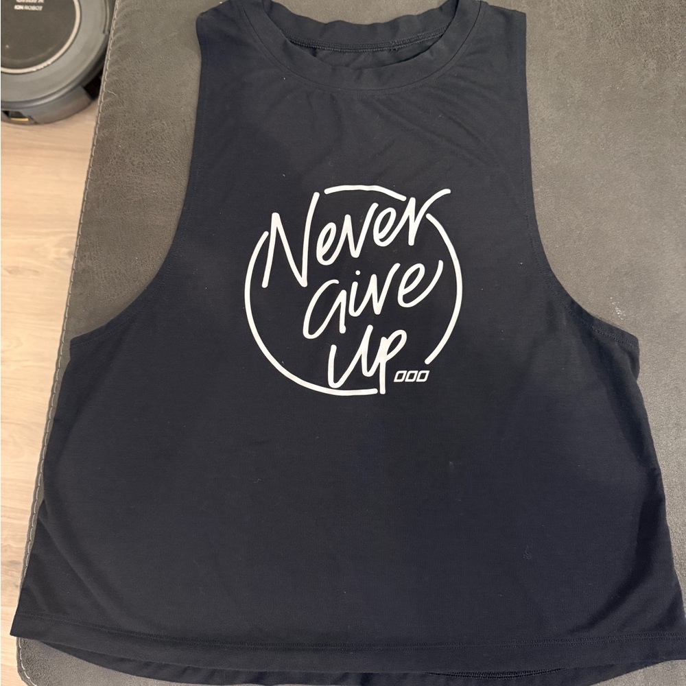 Lorna Jane Never Give Up Black Workout Tank Top - Women